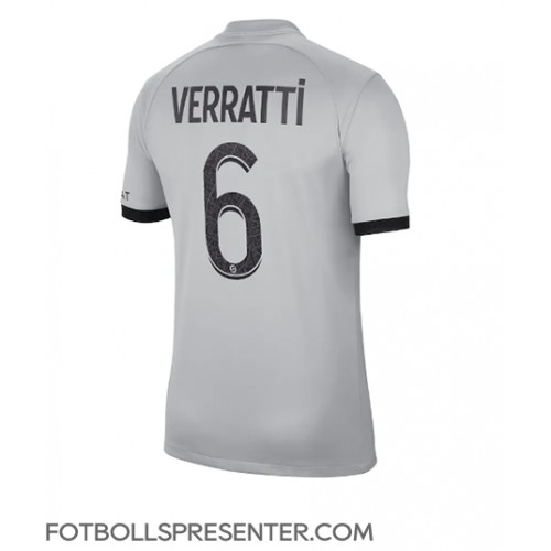 Paris Saint-Germain Marco Verratti #6 Borta Matchtröja 2022-23 Kortärmad Paris Saint-Germain Marco Verratti #6 Borta Matchtröja 2022-23 Kortärmad